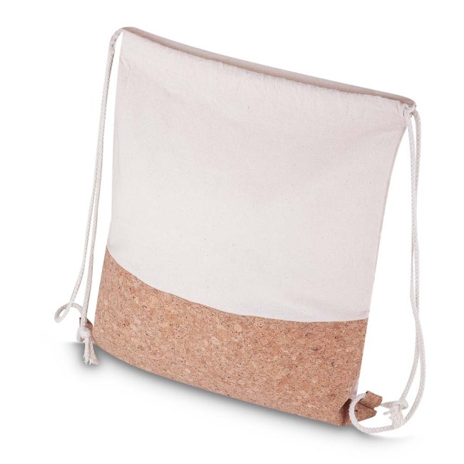 Sacola/mochila em algodão e cortiça 140g/m² (39x37x8,5cm) Personalizado