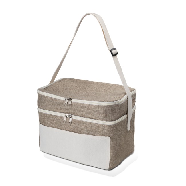 Bolsa térmica em algodão e juta sintética (24x30x20cm) Personalizado