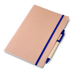 Caderno A5 capa em papel kraft com caneta Personalizado