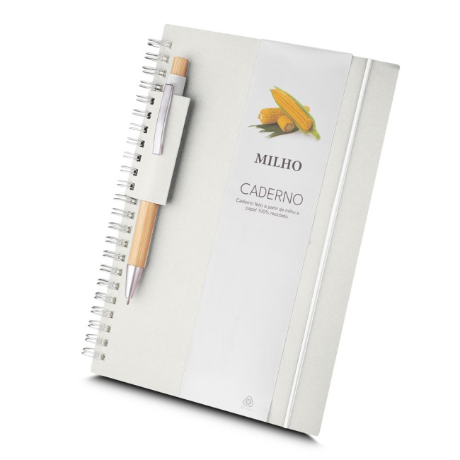 Caderno A5 capa em papel reciclado Personalizado