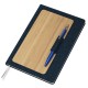 Caderno A5 capa em rpet e bambu Personalizado