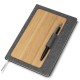 Caderno A5 capa em rpet e bambu Personalizado