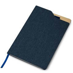 Caderno A5 capa em RPET com logotipo