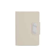 Caderno em PU com placa em metal personalizado