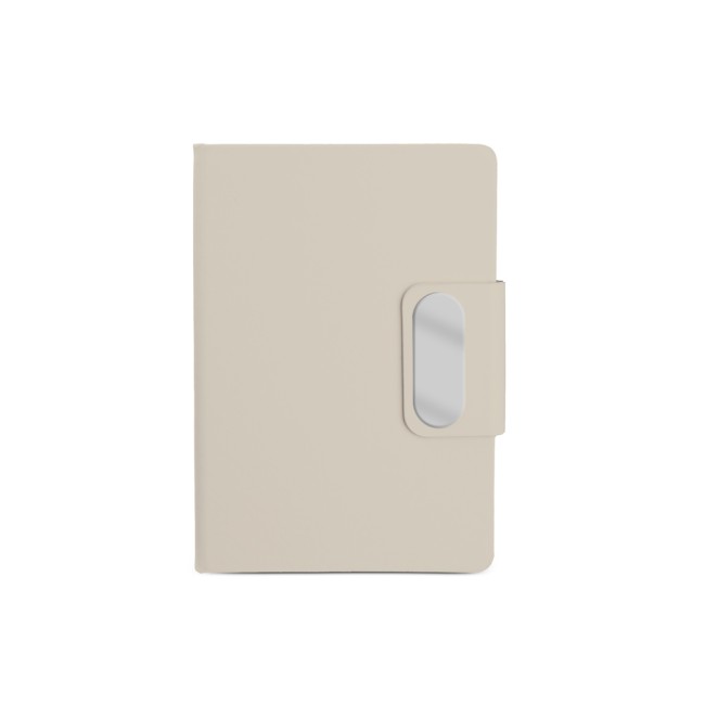 Caderno em PU com placa em metal personalizado