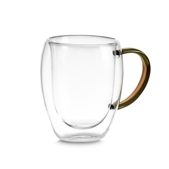 Caneca de vidro borossilicato para brinde