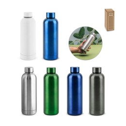 Garrafa térmica em aço inox 90% reciclado de parede dupla isolada a vácuo (550 mL) corporativo