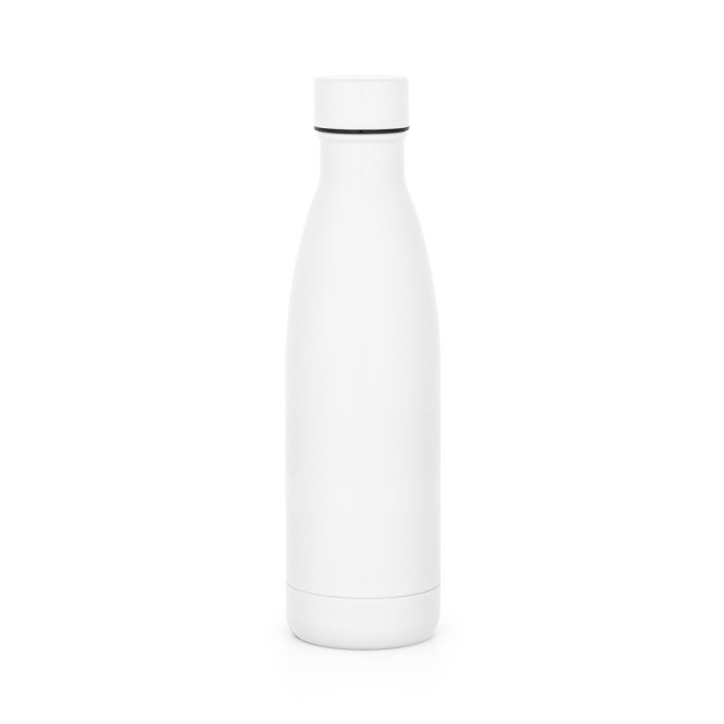 Garrafa térmica em aço inox 90% reciclado de parede dupla isolada a vácuo, com acabamento em mate (520 mL) promocional