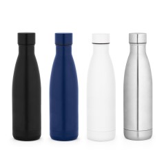 Garrafa térmica em aço inox 90% reciclado de parede dupla isolada a vácuo, com acabamento em mate (520 mL) promocional