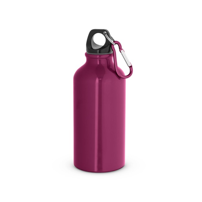 Garrafa esportiva em alumínio com acabamento brilhante (400 mL) promocional