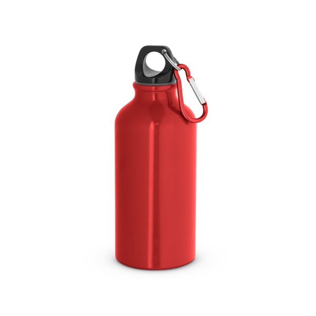Garrafa esportiva em alumínio com acabamento brilhante (400 mL) promocional