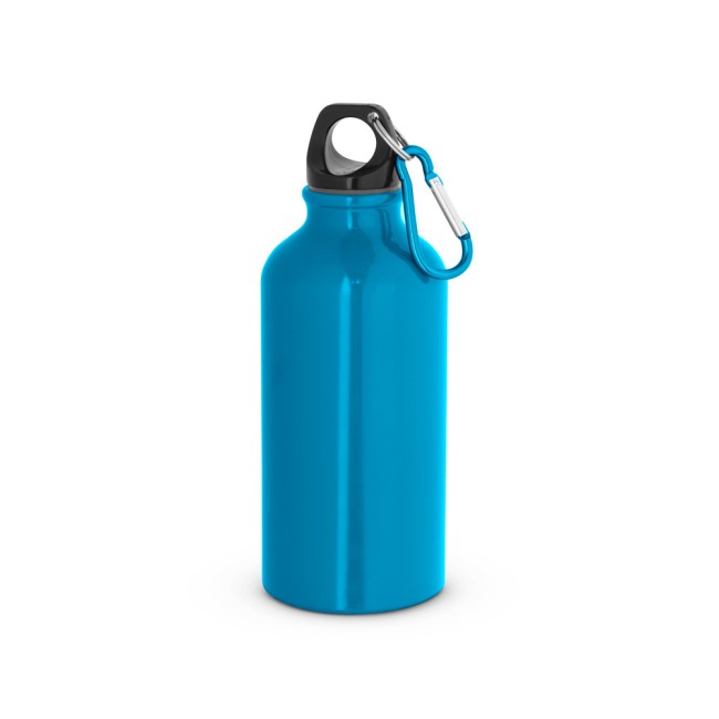Garrafa esportiva em alumínio com acabamento brilhante (400 mL) promocional