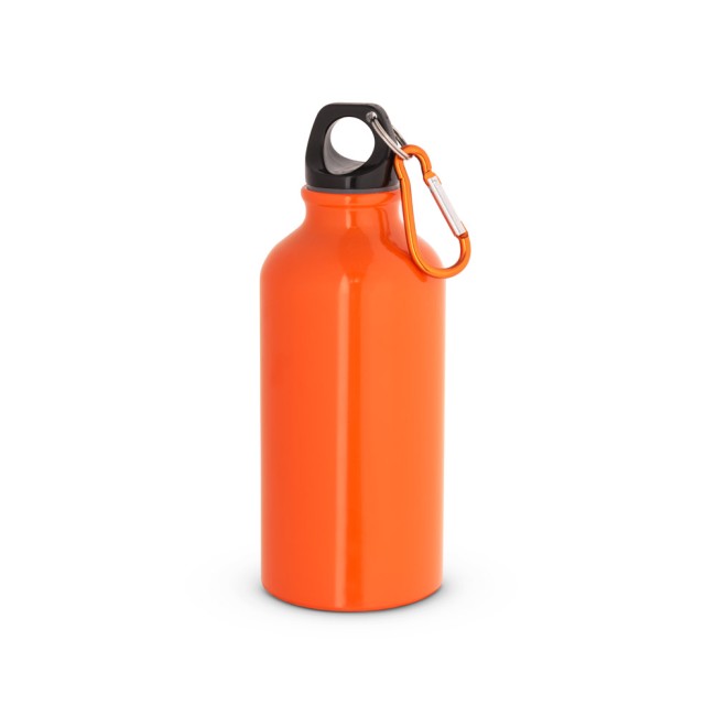 Garrafa esportiva em alumínio com acabamento brilhante (400 mL) promocional