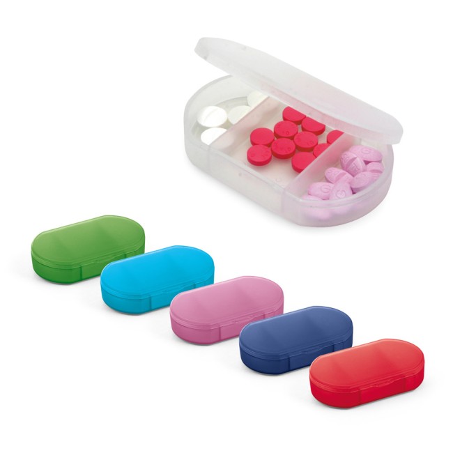 Porta comprimidos com 3 divisórias promocional
