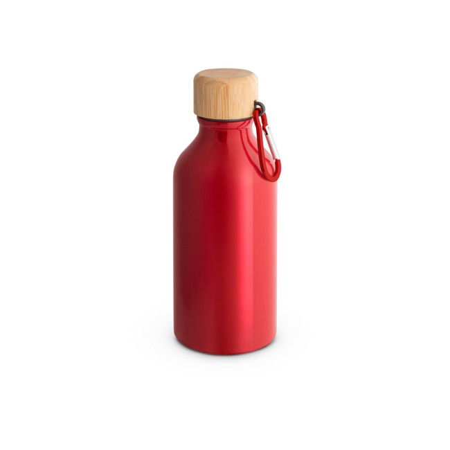 Squeeze em alumínio 100% reciclado com cor sólida brilhante (400 mL) com logotipo