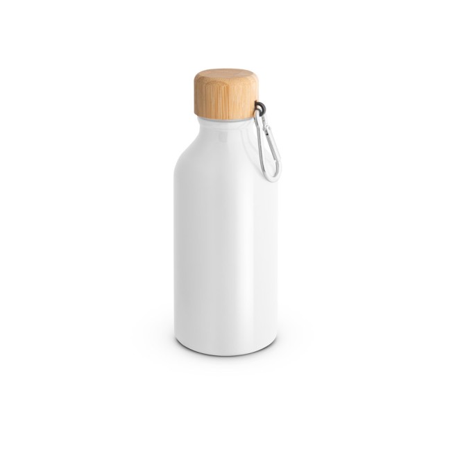 Squeeze em alumínio 100% reciclado com cor sólida brilhante (400 mL) com logotipo