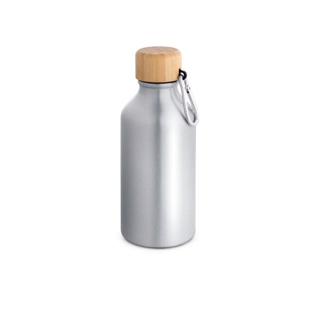 Squeeze em alumínio 100% reciclado com cor sólida brilhante (400 mL) com logotipo