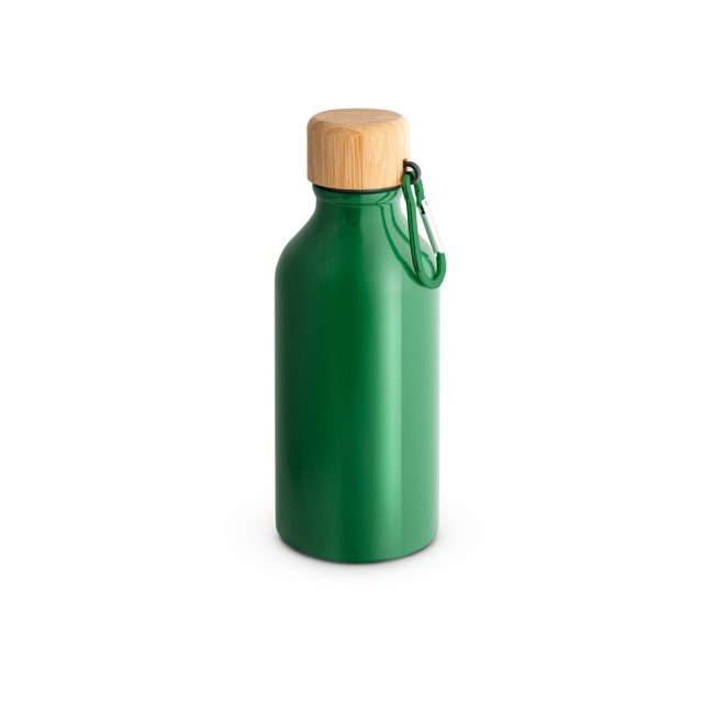 Squeeze em alumínio 100% reciclado com cor sólida brilhante (400 mL) com logotipo