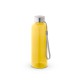 Squeeze em PET 100% reciclado com pega em corda (580 mL) com logotipo