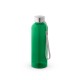 Squeeze em PET 100% reciclado com pega em corda (580 mL) com logotipo