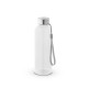 Squeeze em PET 100% reciclado com pega em corda (580 mL) com logotipo