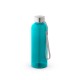 Squeeze em PET 100% reciclado com pega em corda (580 mL) com logotipo