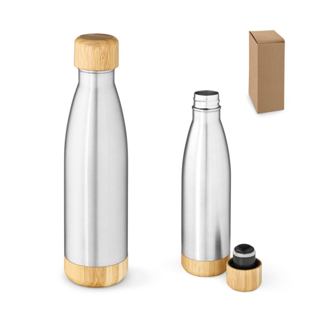 Garrafa térmica em aço inox 90% reciclado de parede dupla isolada a vácuo (800 mL) brinde