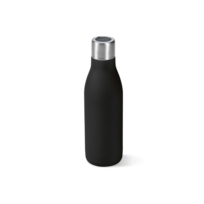 Garrafa térmica em aço inox 90% reciclado de parede dupla com sistema de auto-sanitização UV (500 mL) com logotipo