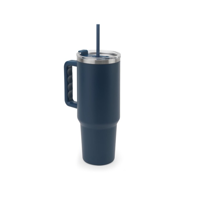 Copo de viagem térmico, de grande dimensão, em aço inoxidável 91% reciclado de parede dupla isolada a vácuo (1300 mL) brinde