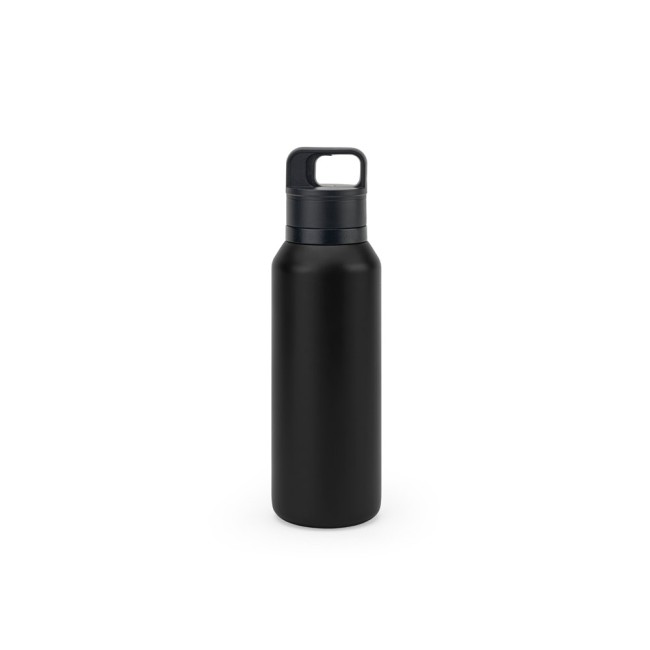Garrafa térmica em aço inox 91% reciclado com parede dupla isolada a vácuo (590 mL) promocional