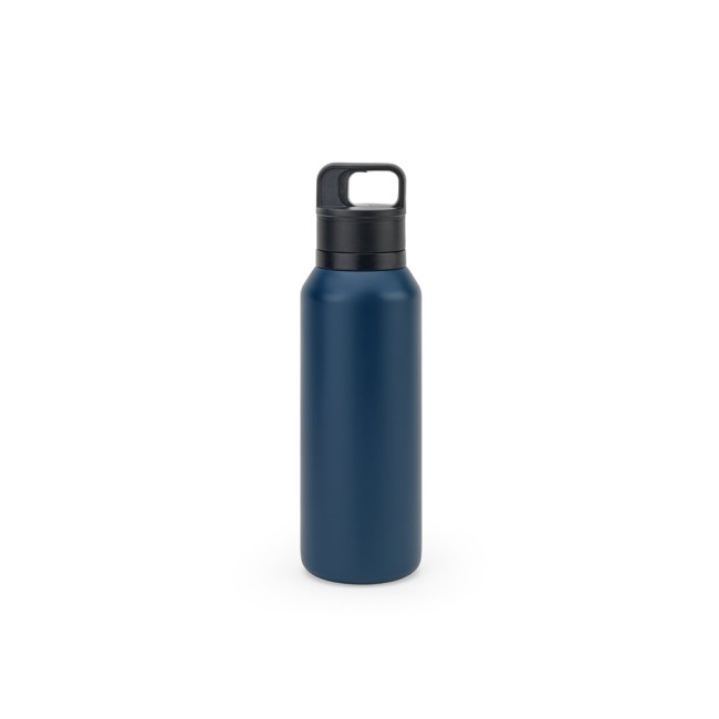 Garrafa térmica em aço inox 91% reciclado com parede dupla isolada a vácuo (590 mL) promocional