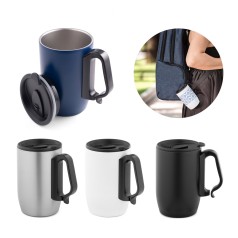 Caneca de viagem térmica em aço inox (400 mL) personalizado