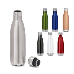Garrafa térmica em aço inox de parede dupla isolada a vácuo (510 mL) personalizado