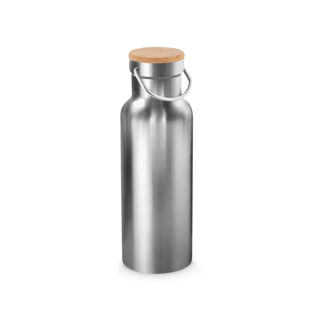 Garrafa térmica em aço inox de parede dupla isolada a vácuo (570 mL) promocional