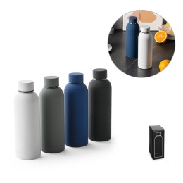 Garrafa térmica em aço inox 36% reciclado de parede dupla isolada a vácuo (550 mL) promocional