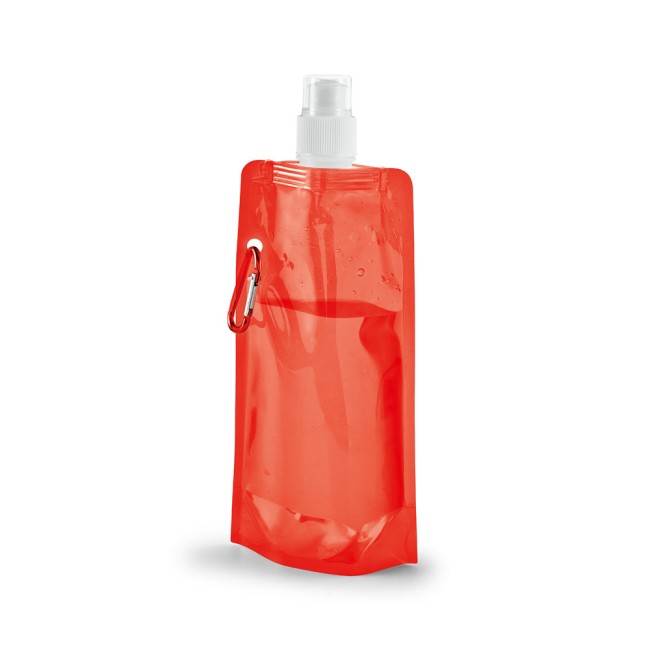 Squeeze dobrável em PE com sistema "push-pull" e acabamento translúcido (460 mL) promocional