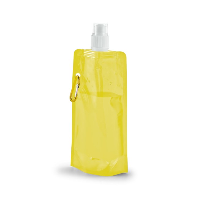 Squeeze dobrável em PE com sistema "push-pull" e acabamento translúcido (460 mL) promocional