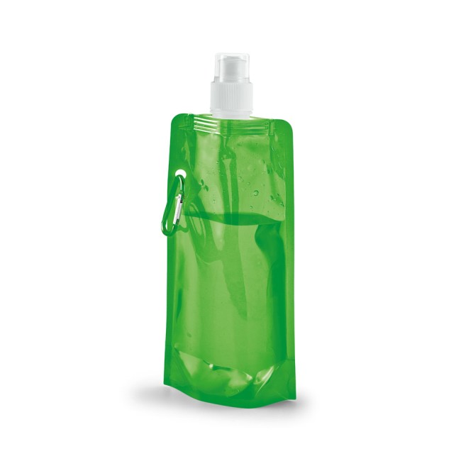 Squeeze dobrável em PE com sistema "push-pull" e acabamento translúcido (460 mL) promocional