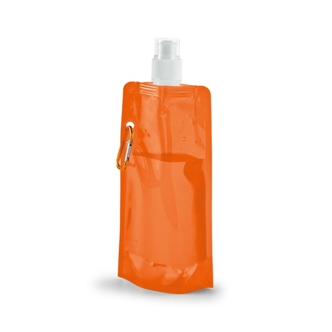 Squeeze dobrável em PE com sistema "push-pull" e acabamento translúcido (460 mL) promocional