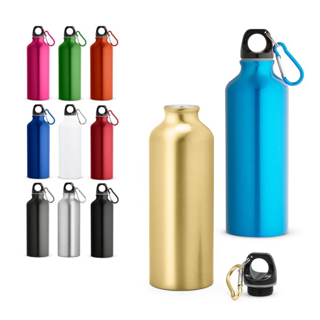 Squeeze em alumínio com mosquetão (530 mL) personalizado