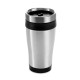 Copo de viagem em aço inox e PP, térmico com parede dupla isolada a ar (420 mL) promocional