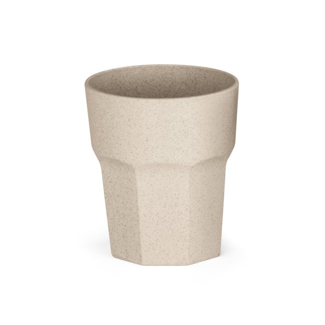 Copo em fibra de arroz (60%) e PP (40%) (400 mL) com logotipo