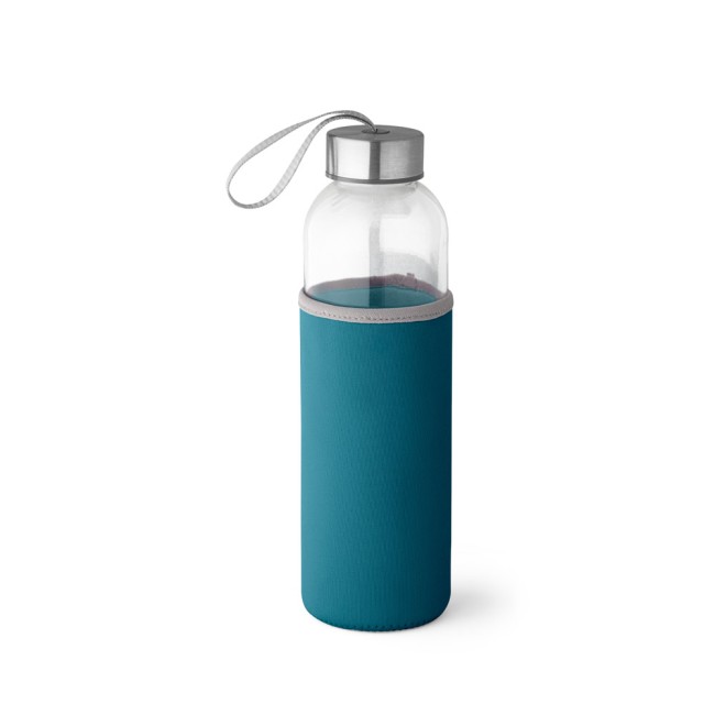Squeeze em vidro e tampa em aço inox com alça (520 mL) corporativo