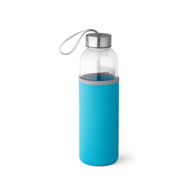 Squeeze em vidro e tampa em aço inox com alça (520 mL) corporativo