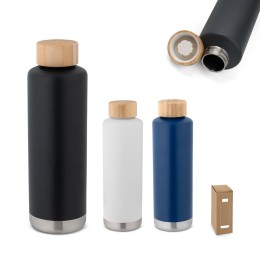 Garrafa térmica em aço inox de parede dupla isolada a vácuo (640 mL) personalizado