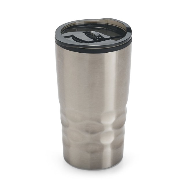 Copo de viagem em aço inox e PP, térmico com parede dupla isolada a ar (510 mL) personalizado