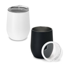 Copo de viagem em aço inox, térmico com parede dupla isolada a vácuo (400 mL) personalizado