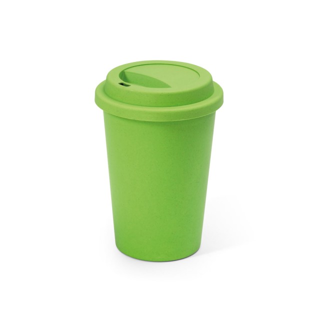 Copo para viagem em fibra de bambu (60%) e PP (40%) (450 mL) com logotipo