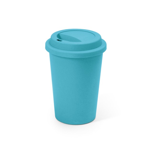 Copo para viagem em fibra de bambu (60%) e PP (40%) (450 mL) com logotipo