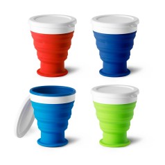 Copo de viagem em silicone e PP (400 mL) corporativo